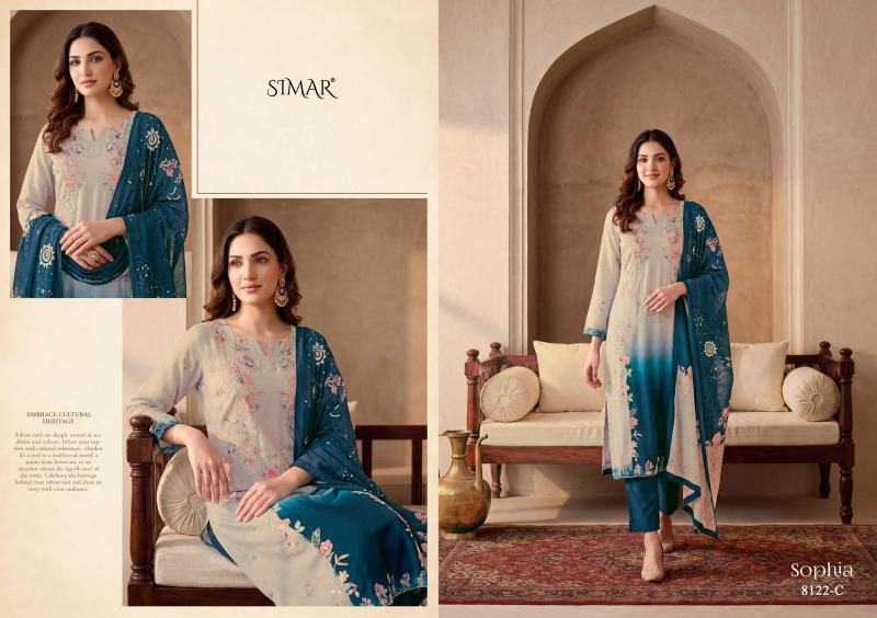 Glossy simar sophia dress material wholesale jetpur navagadh gujarat